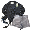 Metallic Silver Shorts